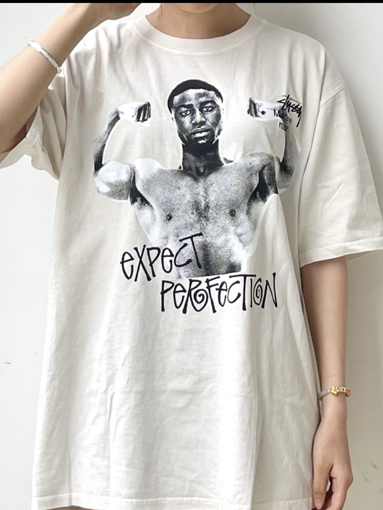 Stussy Bodybuilder Flex Portrait T-Shirt