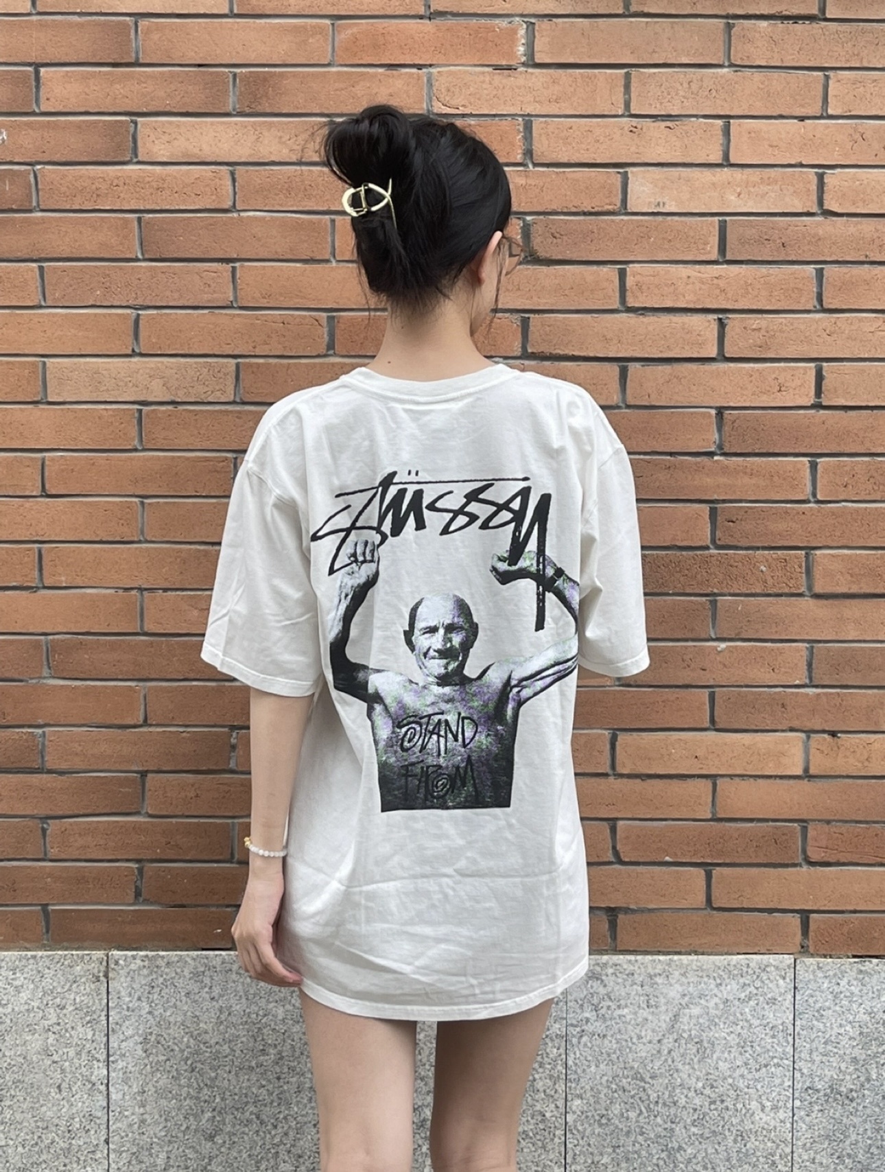 Stussy Bodybuilder Flex Portrait T-Shirt