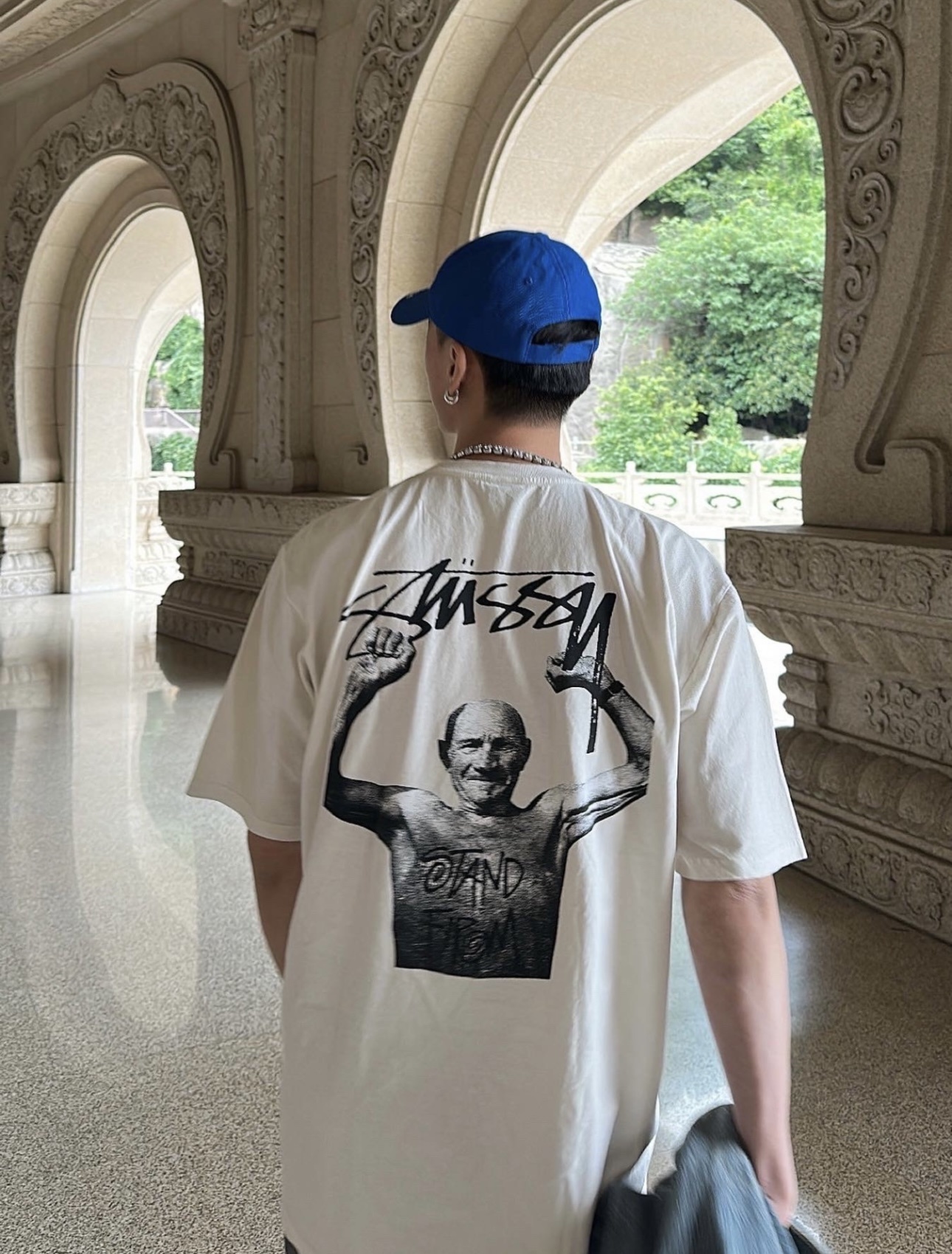 Stussy Bodybuilder Flex Portrait T-Shirt