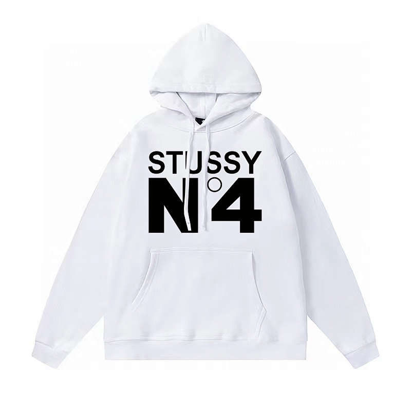 Stussy Bold N4 Typography Pullover Hoodie