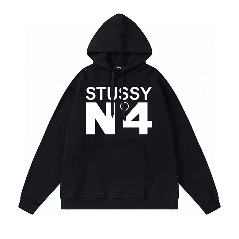 Stussy Bold N4 Typography Pullover Hoodie