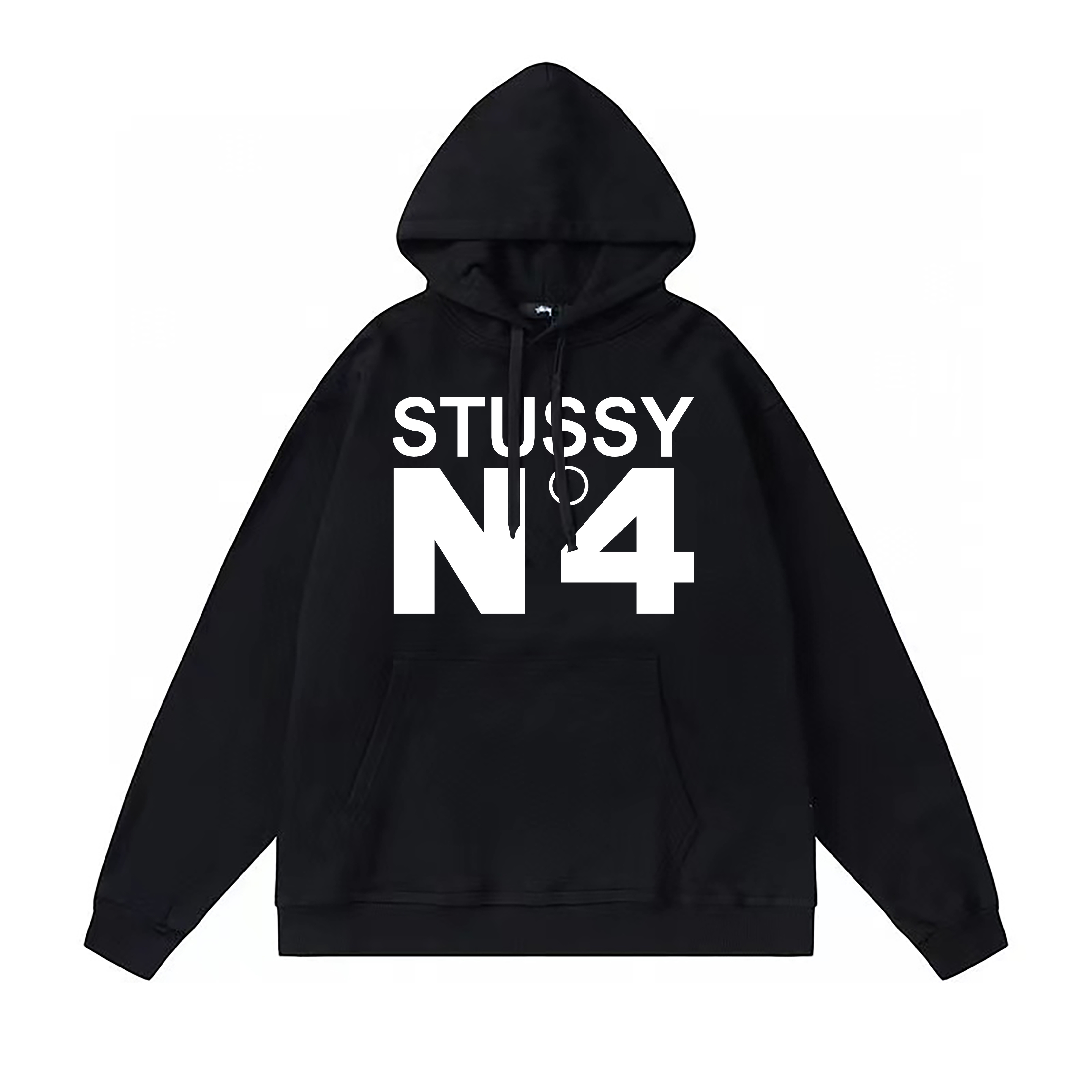 Stussy Bold N4 Typography Pullover Hoodie