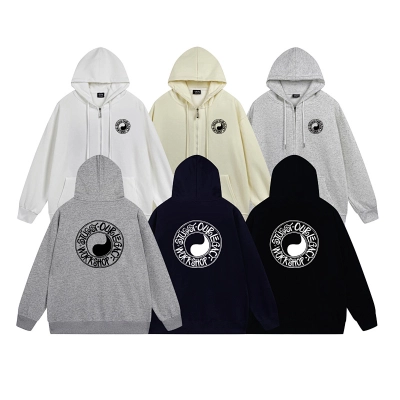 Stussy Checker Ring Emblem Full-Zip Hoodie 01