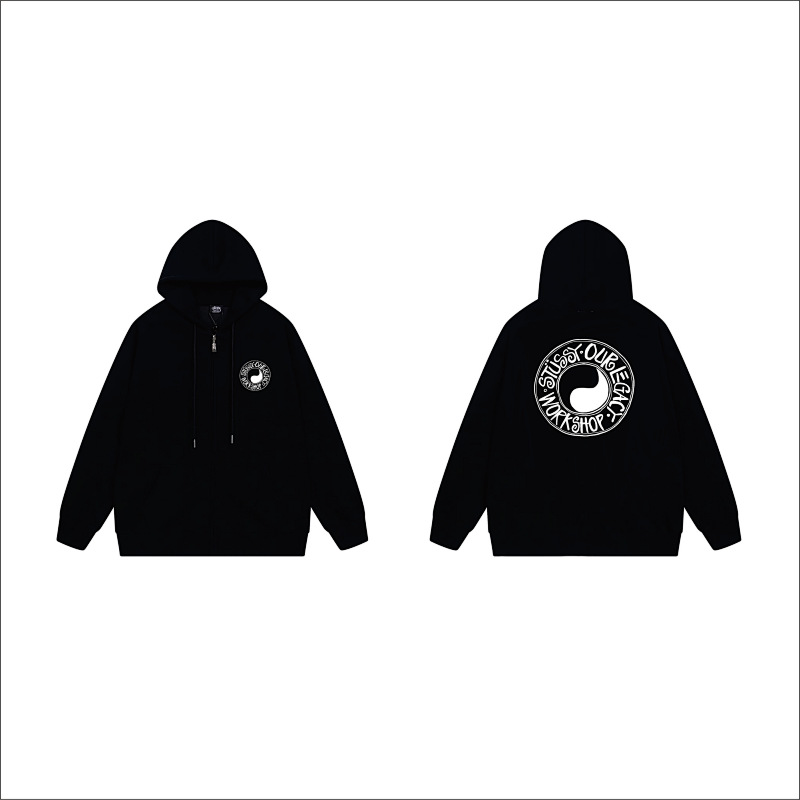 Stussy Checker Ring Emblem Full-Zip Hoodie