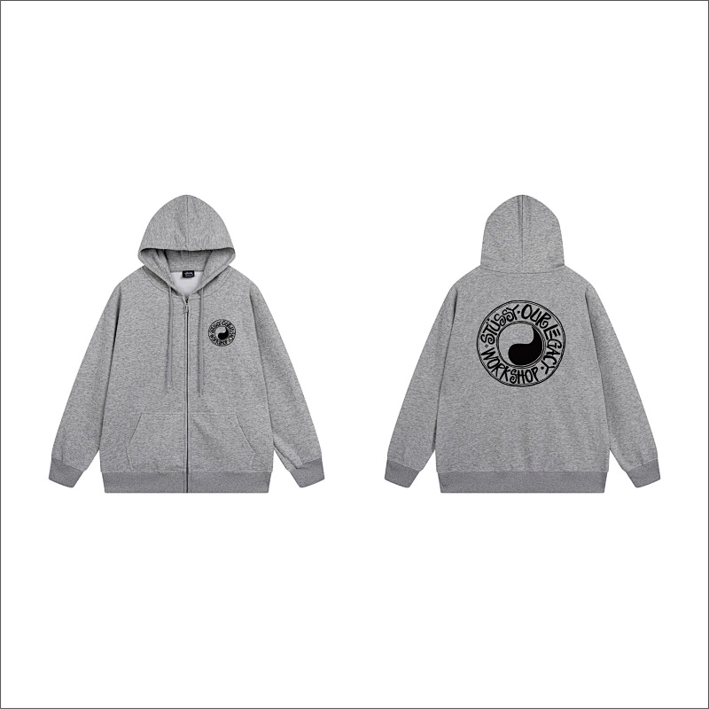 Stussy Checker Ring Emblem Full-Zip Hoodie