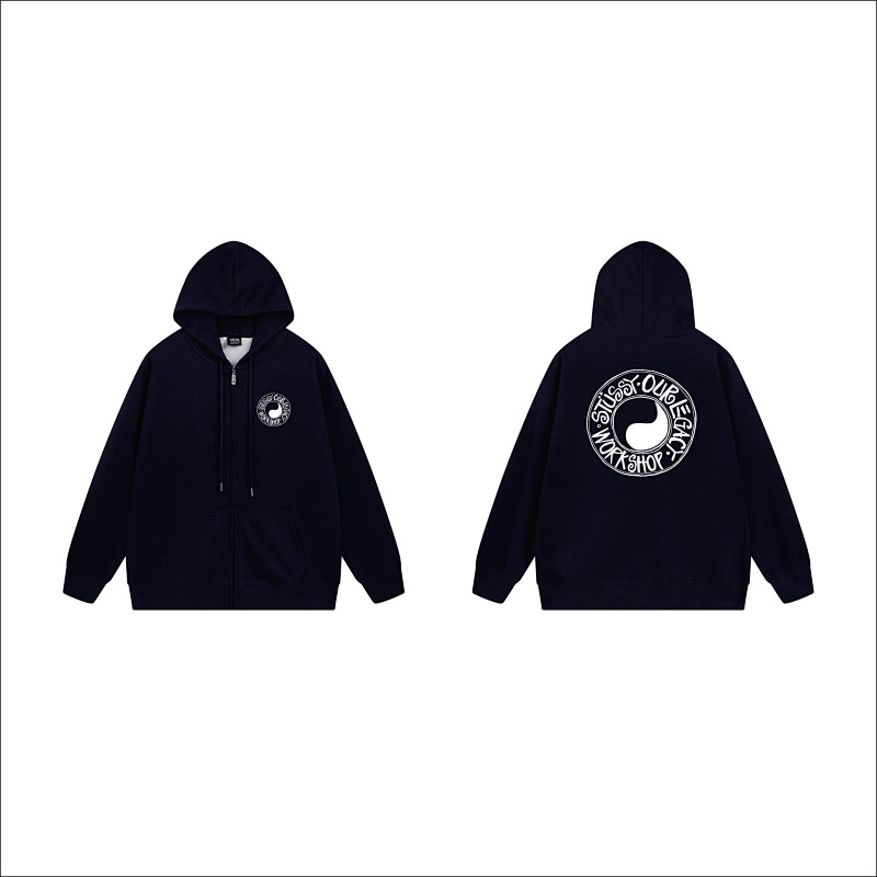 Stussy Checker Ring Emblem Full-Zip Hoodie