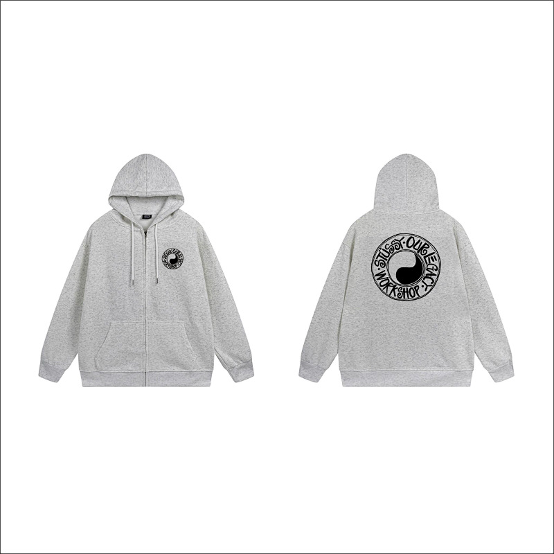 Stussy Checker Ring Emblem Full-Zip Hoodie