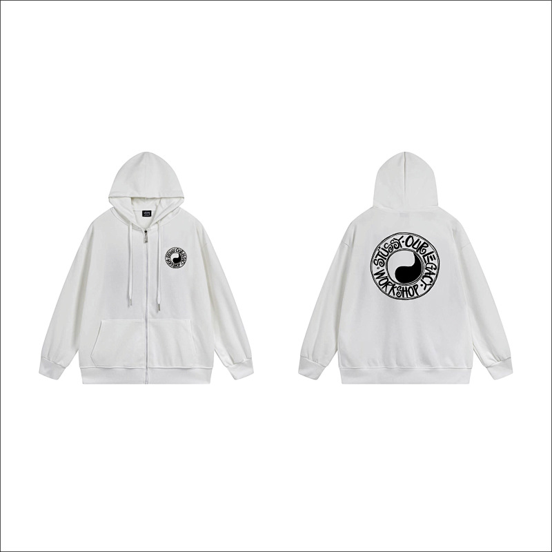 Stussy Checker Ring Emblem Full-Zip Hoodie