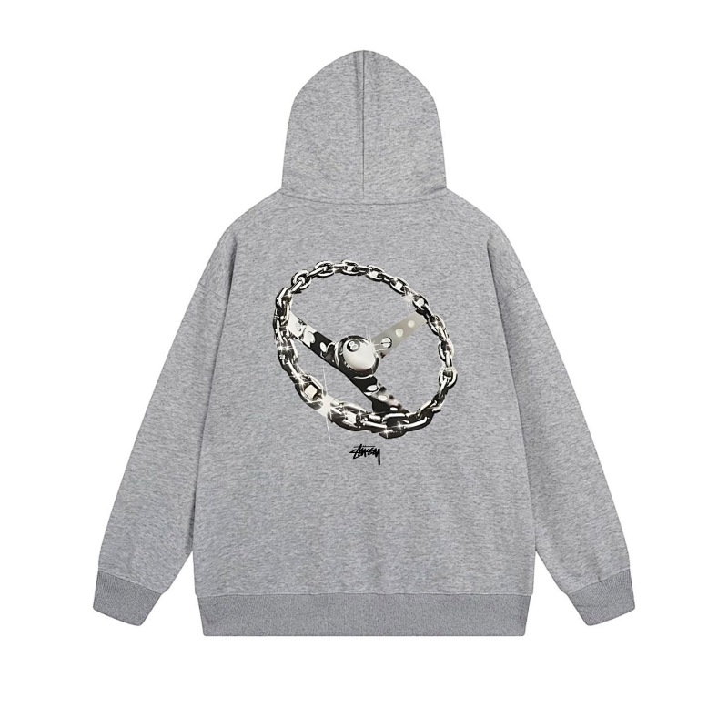 Stussy Circular Chain Link Full-Zip Hoodie