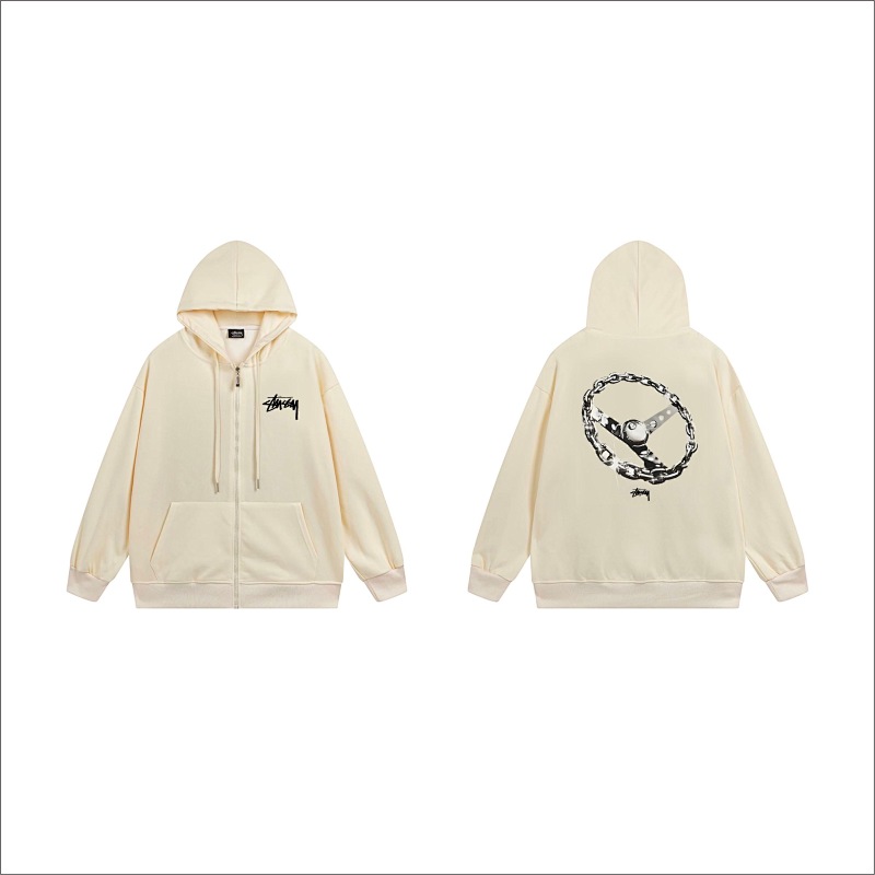 Stussy Circular Chain Link Full-Zip Hoodie