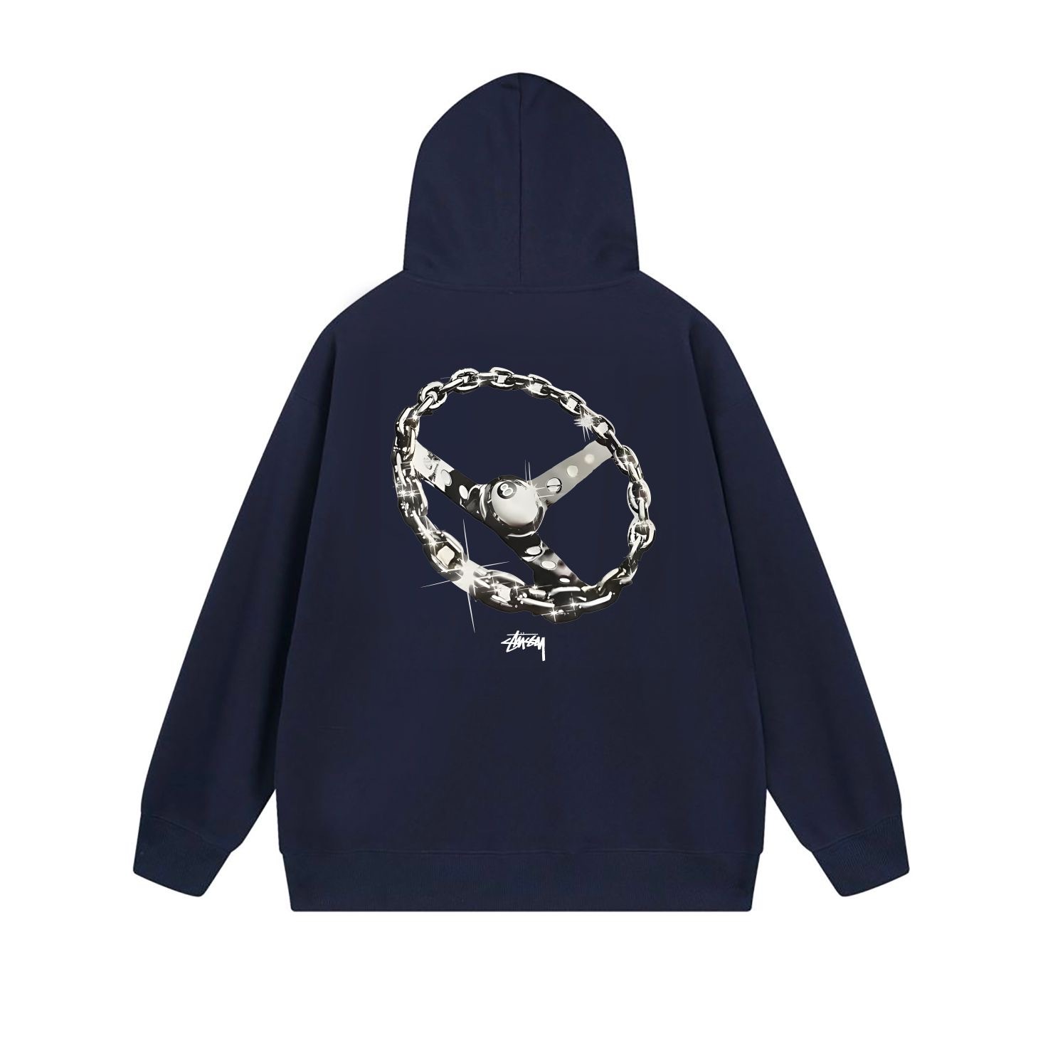 Stussy Circular Chain Link Full-Zip Hoodie