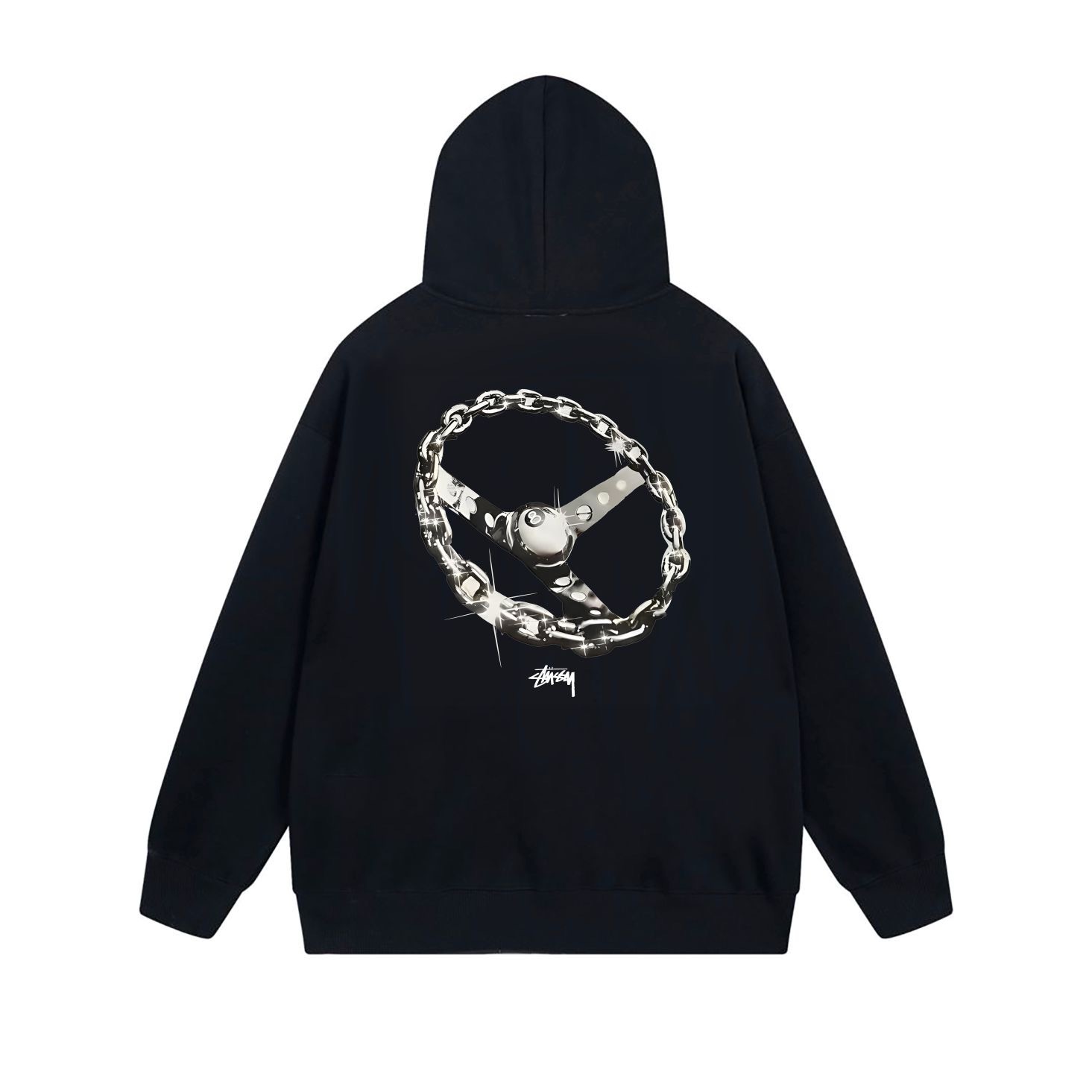 Stussy Circular Chain Link Full-Zip Hoodie