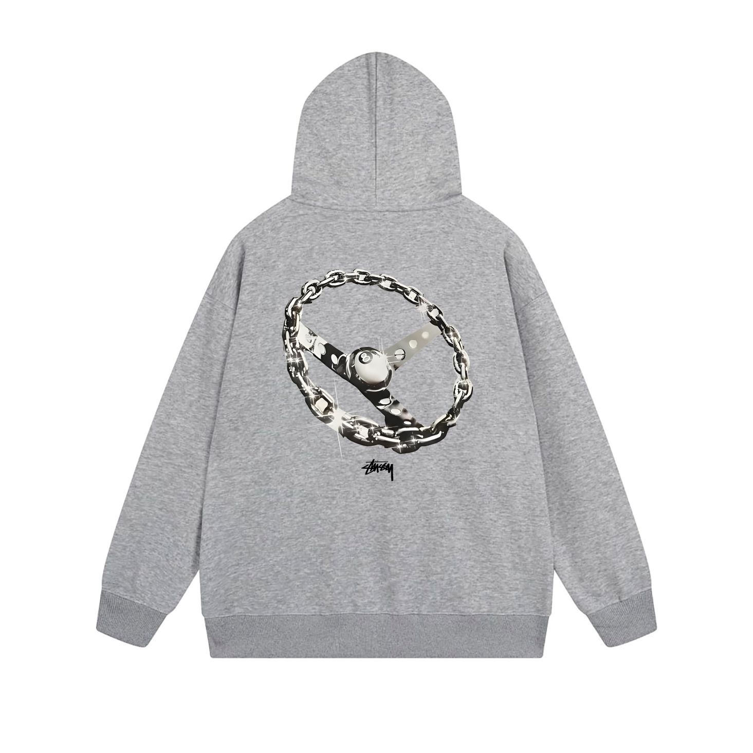 Stussy Circular Chain Link Full-Zip Hoodie