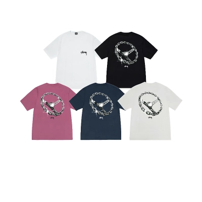 Stussy Circular Chain Wreath T-Shirt 01