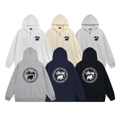 Stussy Circular Lion Crest Full-Zip Hoodie 01