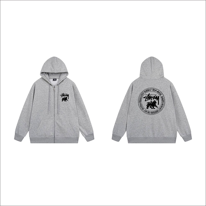 Stussy Circular Lion Crest Full-Zip Hoodie