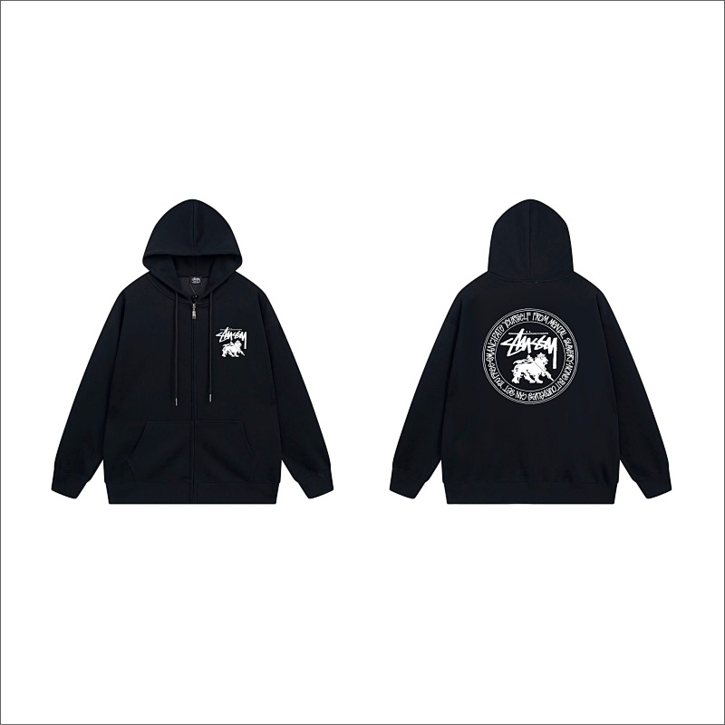 Stussy Circular Lion Crest Full-Zip Hoodie