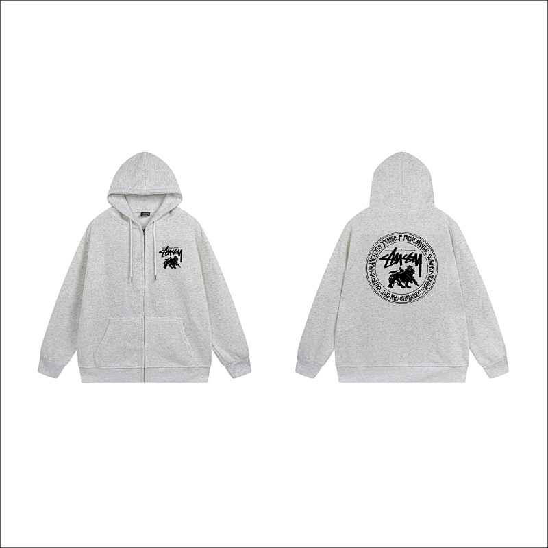 Stussy Circular Lion Crest Full-Zip Hoodie