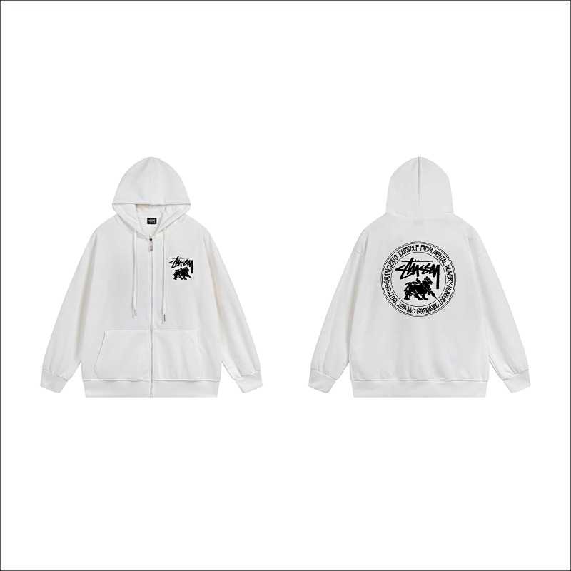 Stussy Circular Lion Crest Full-Zip Hoodie