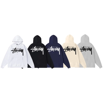 Stussy Classic Handstyle Back Logo Pullover Hoodie 01