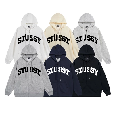 Stussy Cloud Ring Handstyle Full-Zip Hoodie 01