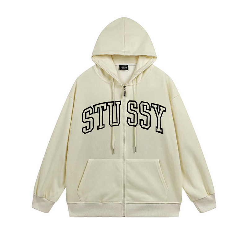 Stussy Collegiate Shoulder Lettering Full-Zip Hoodie