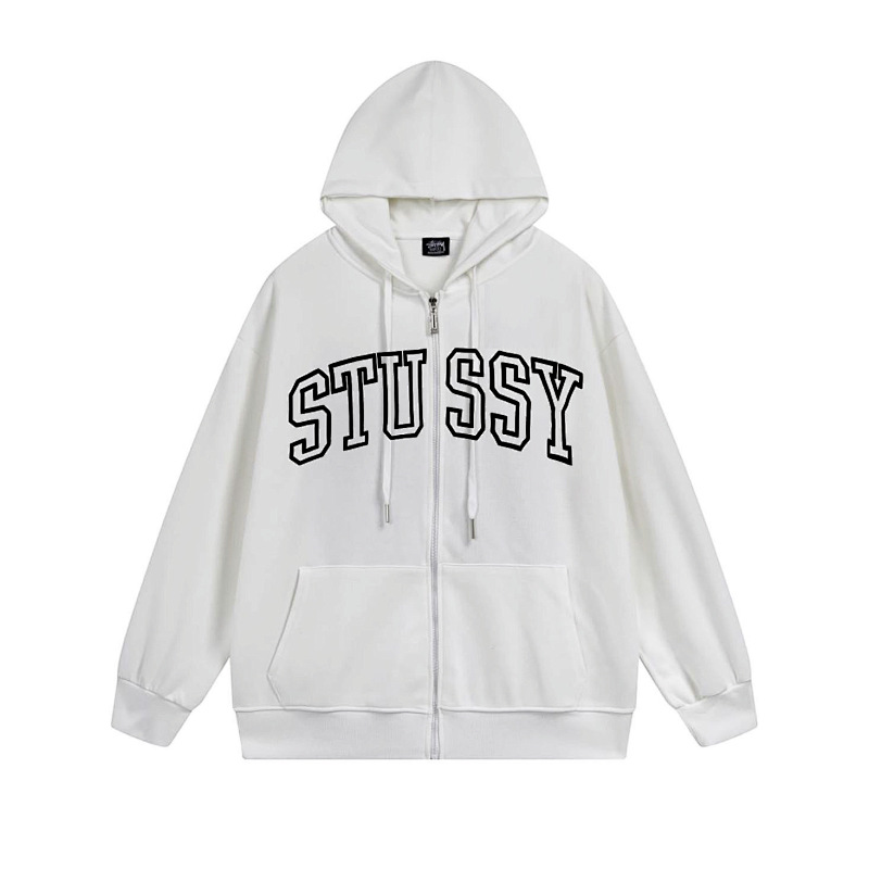 Stussy Collegiate Shoulder Lettering Full-Zip Hoodie