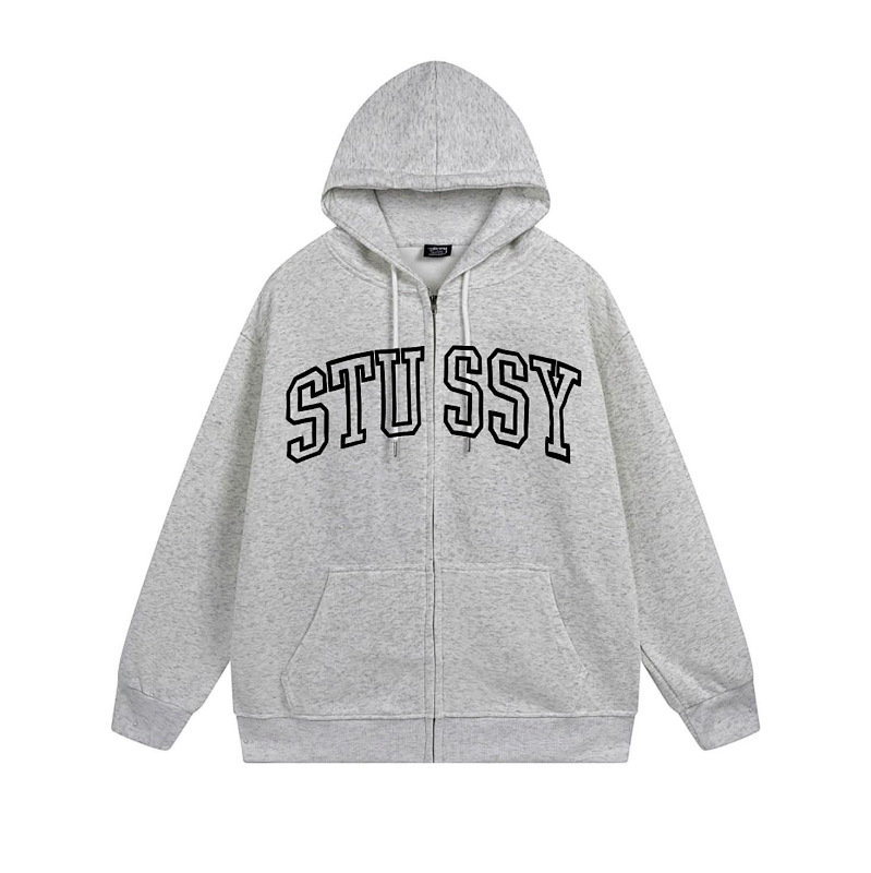 Stussy Collegiate Shoulder Lettering Full-Zip Hoodie