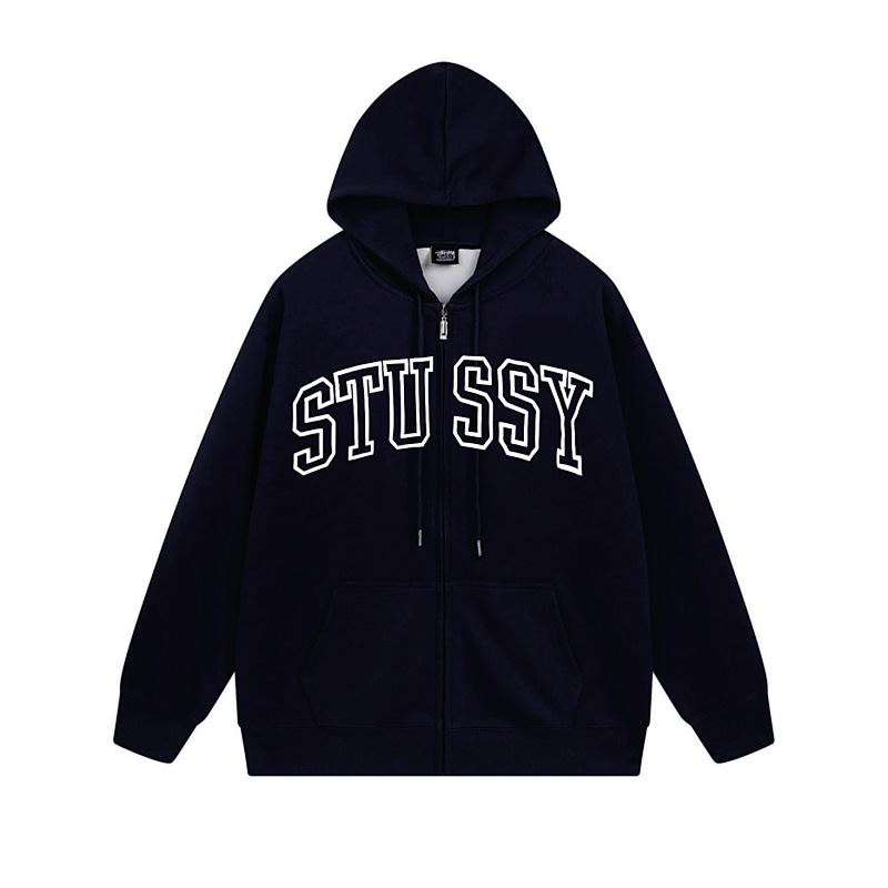 Stussy Collegiate Shoulder Lettering Full-Zip Hoodie
