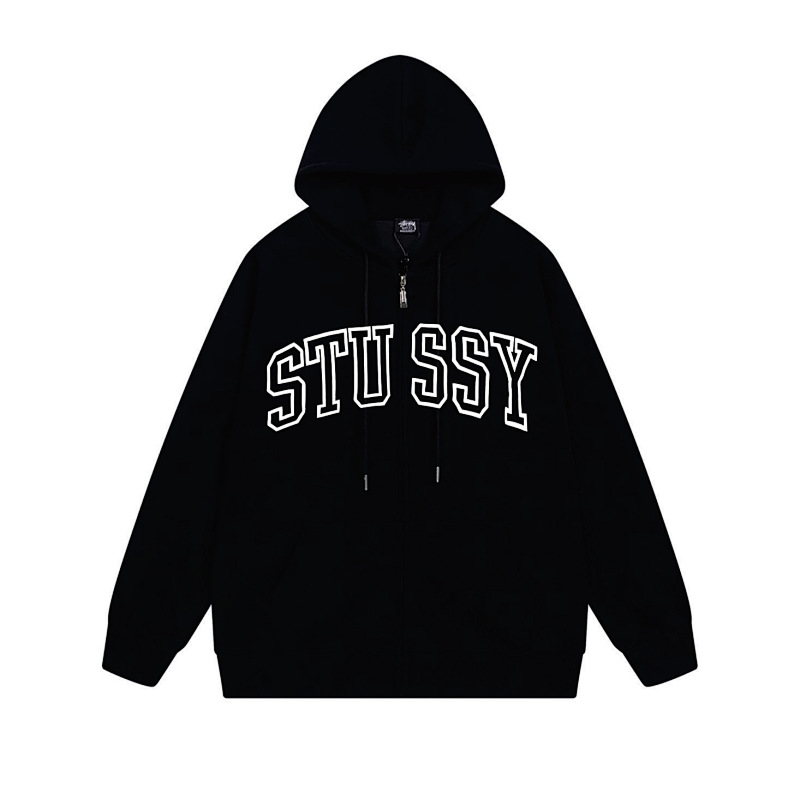 Stussy Collegiate Shoulder Lettering Full-Zip Hoodie