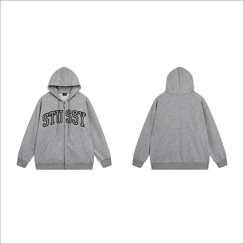 Stussy Collegiate Shoulder Lettering Full-Zip Hoodie