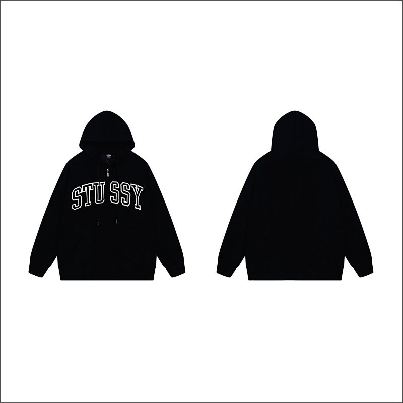 Stussy Collegiate Shoulder Lettering Full-Zip Hoodie