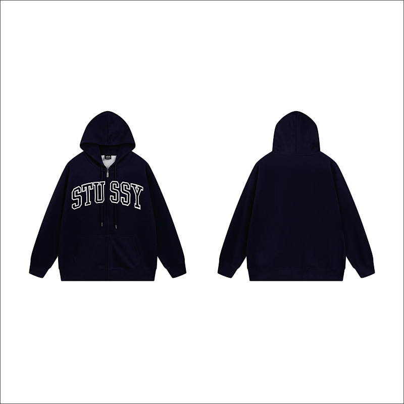 Stussy Collegiate Shoulder Lettering Full-Zip Hoodie