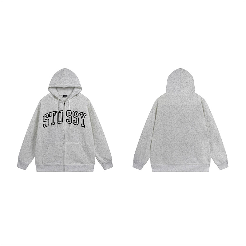 Stussy Collegiate Shoulder Lettering Full-Zip Hoodie