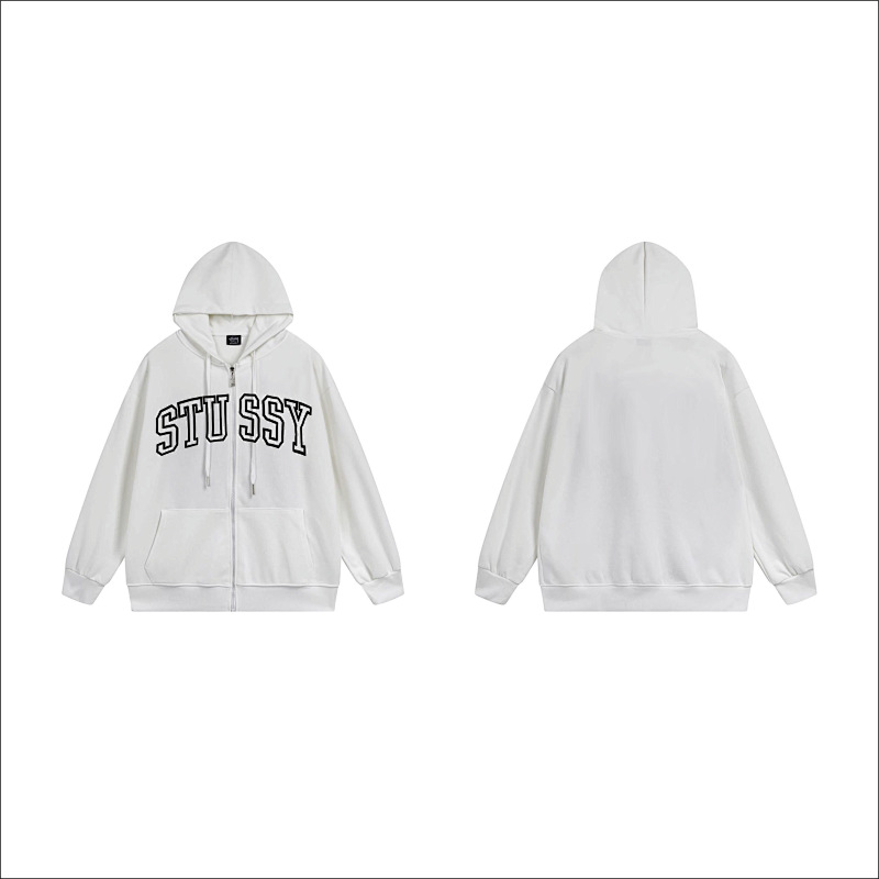 Stussy Collegiate Shoulder Lettering Full-Zip Hoodie
