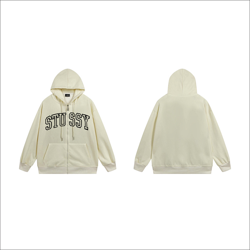Stussy Collegiate Shoulder Lettering Full-Zip Hoodie