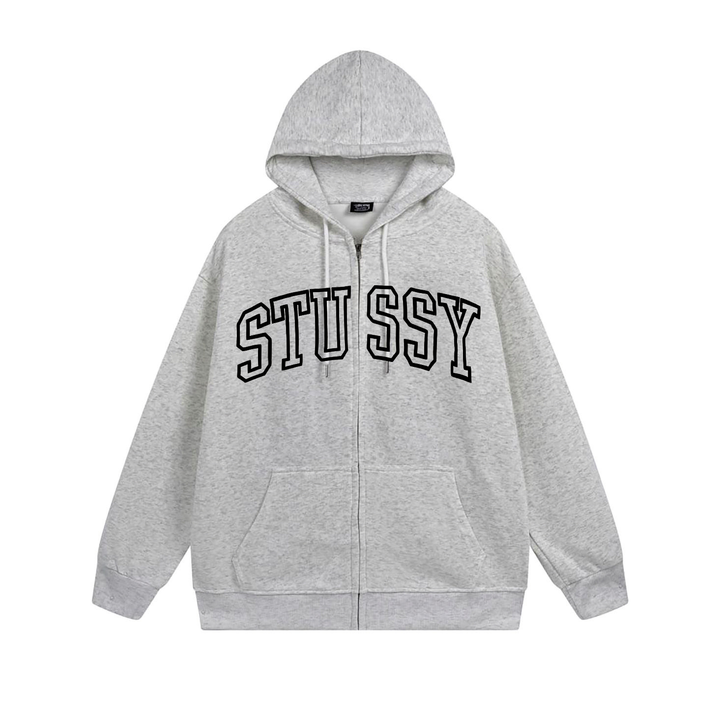 Stussy Collegiate Shoulder Lettering Full-Zip Hoodie