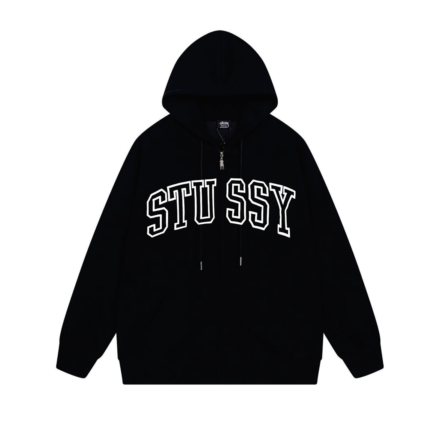 Stussy Collegiate Shoulder Lettering Full-Zip Hoodie