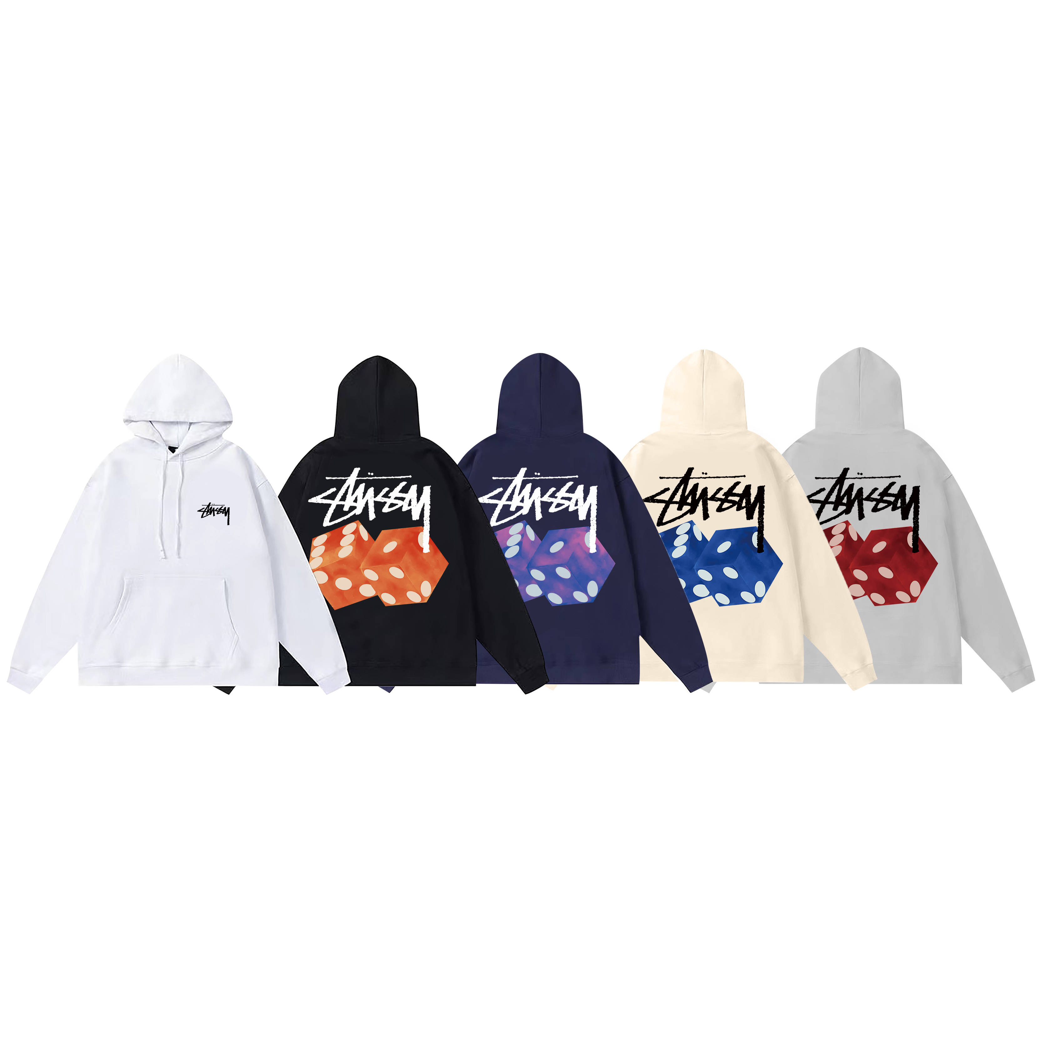 Stussy Color Block Dice Pullover Hoodie