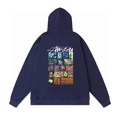 Stussy Color Block Poster Grid Pullover Hoodie 02