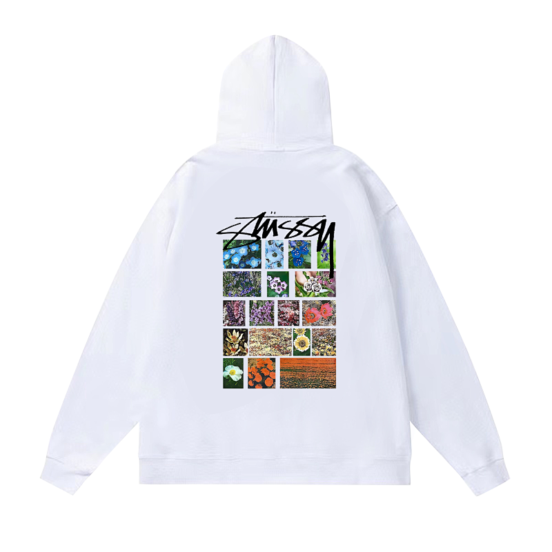Stussy Color Block Poster Grid Pullover Hoodie