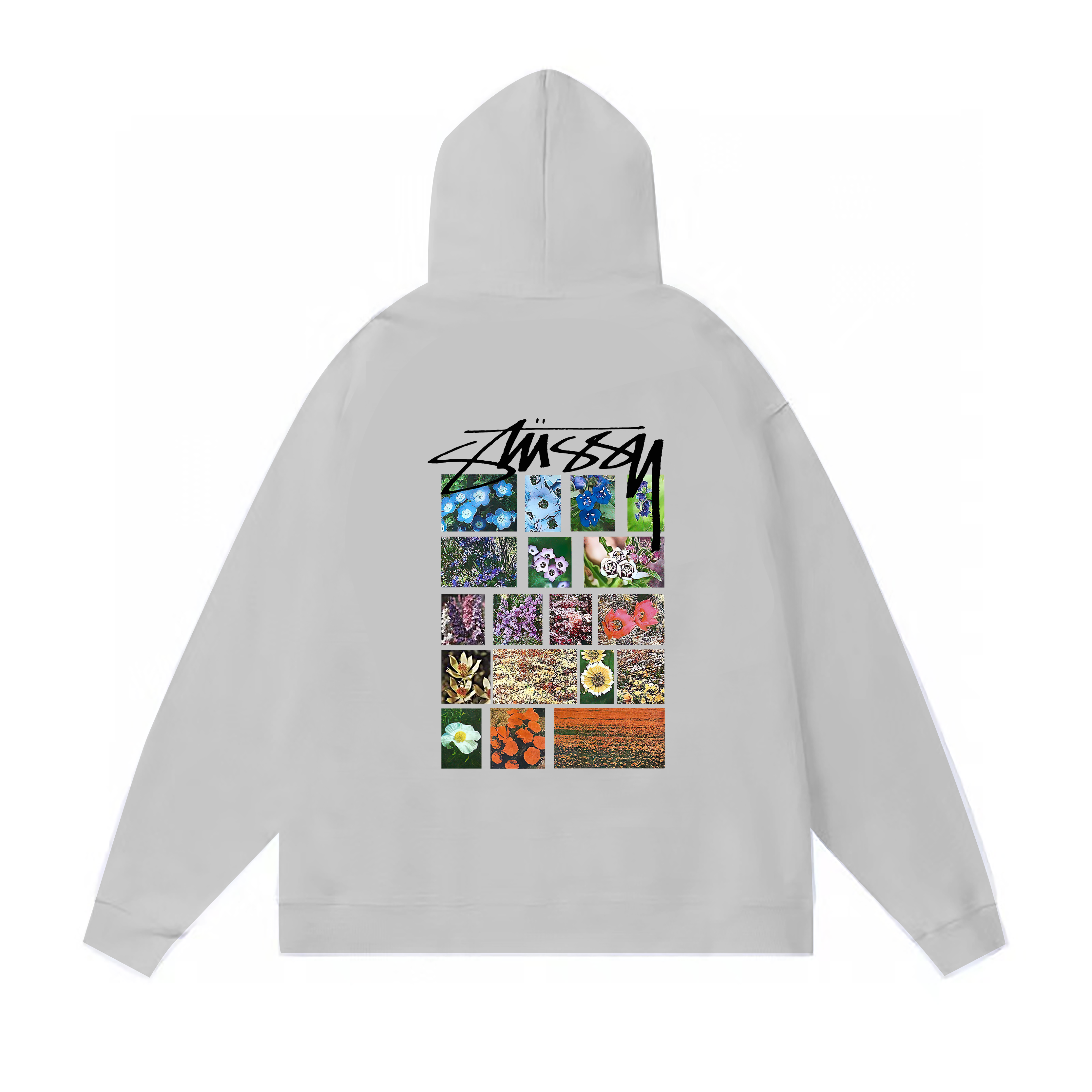 Stussy Color Block Poster Grid Pullover Hoodie