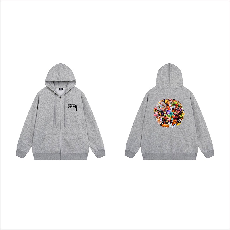 Stussy Color Mosaic Globe Full-Zip Hoodie