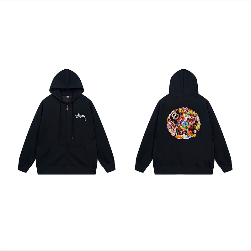 Stussy Color Mosaic Globe Full-Zip Hoodie