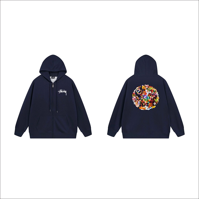 Stussy Color Mosaic Globe Full-Zip Hoodie