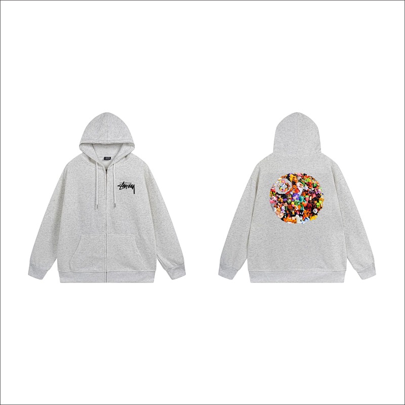 Stussy Color Mosaic Globe Full-Zip Hoodie