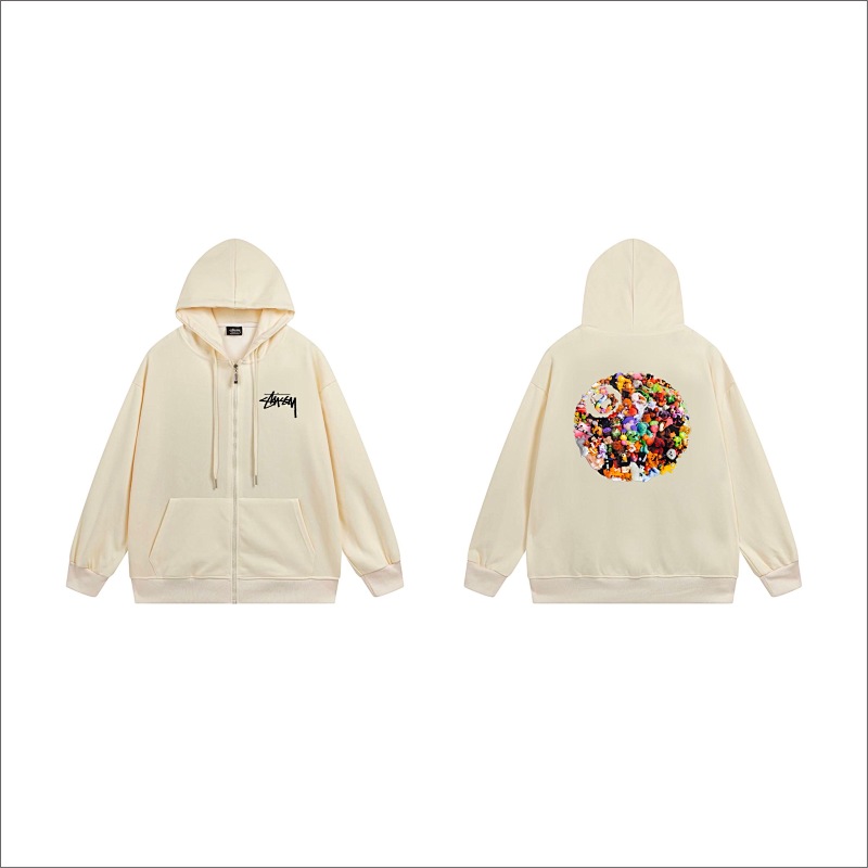 Stussy Color Mosaic Globe Full-Zip Hoodie