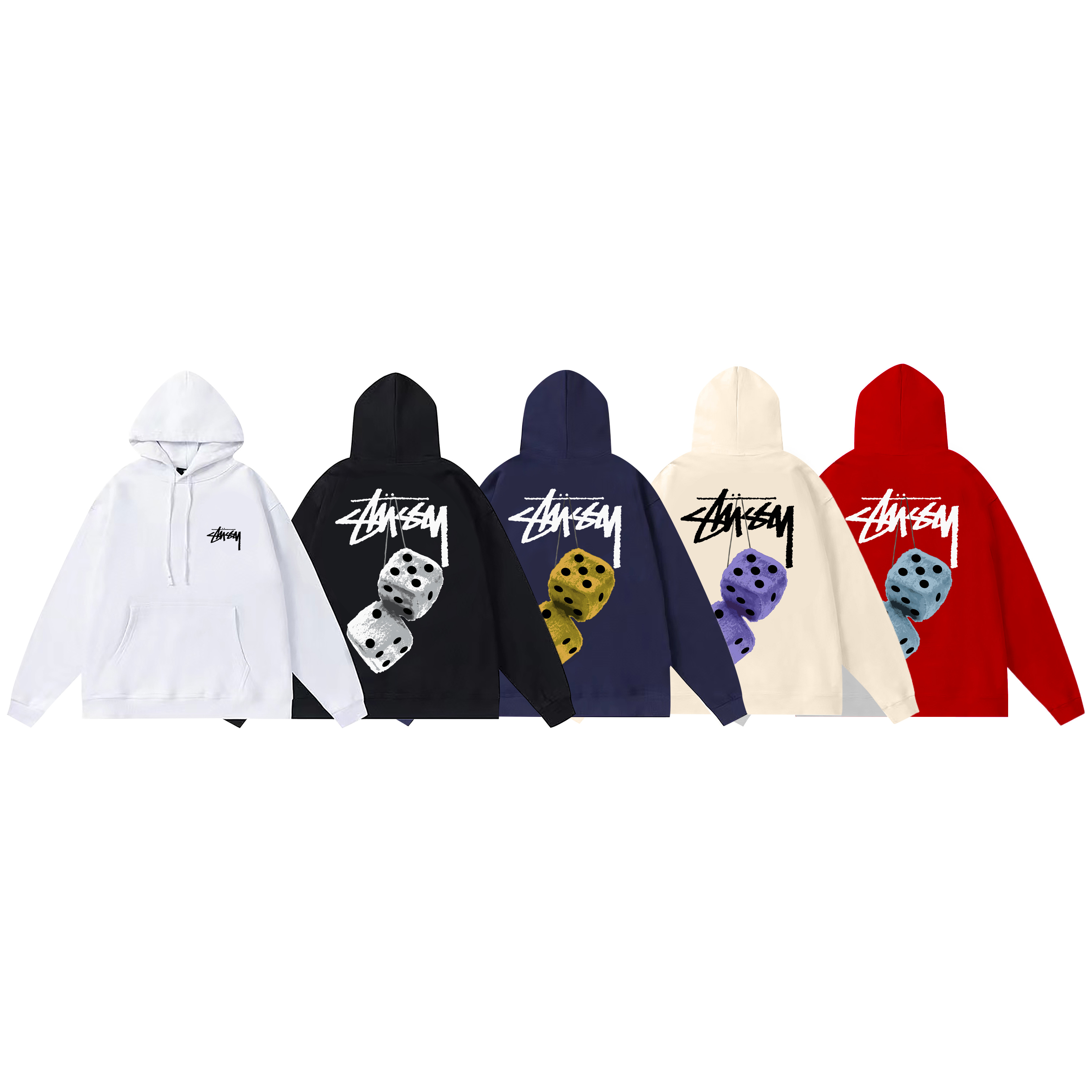 Stussy Colorful Double Dice Pullover Hoodie