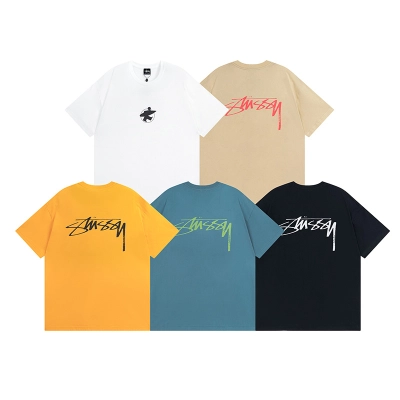 Stussy Contrast Handstyle Script Logo T-Shirt 01
