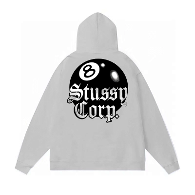 Stussy Corp 8 Ball Typography Pullover Hoodie 02